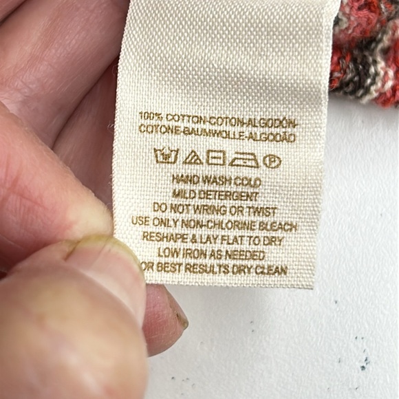 FREE PEOPLE RETRO LONG SLEEVED SIMI SHEER RED/BROWN STRIPPED SWEATER DRESS SZ M - Picture 11 of 16